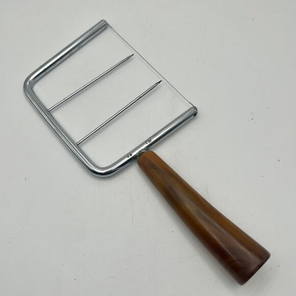 Vintage Wire Cheese Slicer Stainless Steel Bakelite Handle Charcuterie Board EUC - Picture 15 of 16